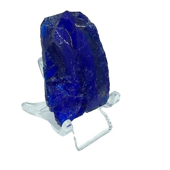 Cobalt Blue Multitone Translucent Slag Art Glass Cullet #4S20 - Picture 5 of 6